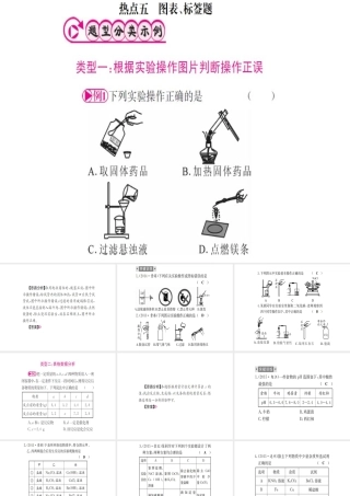 （广西专版）中考化学 第二篇 专题突破 热点五 图表、坐标题课件-人教版初中九年级全册化学课件