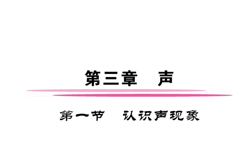 （成都专用）秋八年级物理上册 第3章 声 第1节 认识声现象（精练）课件 （新版）教科版-（新版）教科版初中八年级上册物理课件