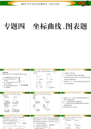 （怀化专版）中考化学命题研究 第二编 重点题型突破篇 专题四 坐标曲线、图表题（精练）课件-人教版初中九年级全册化学课件