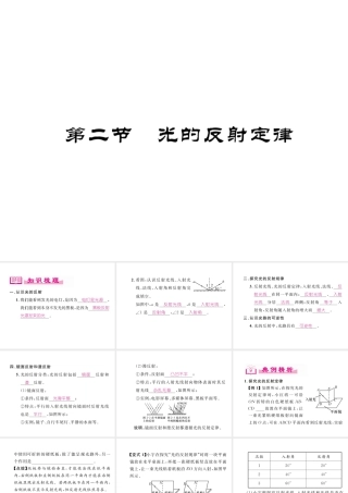 （成都专用）秋八年级物理上册 第4章 在光的世界里 第2节 光的反射定律（精讲）课件 （新版）教科版-（新版）教科版初中八年级上册物理课件