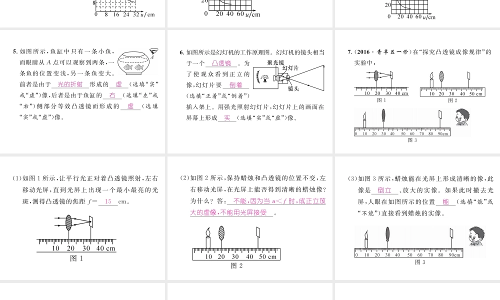 （成都专用）秋八年级物理上册 第4章 在光的世界里 第5节 科学探究 凸透镜成像 第2课时 实验探究 凸透镜成像的规律（精练）课件 （新版）教科版-（新版）教科版初中八年级上册物理课件
