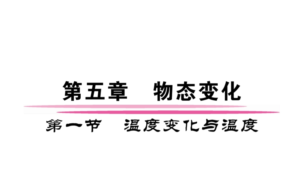 （成都专用）秋八年级物理上册 第5章 物态变化 第1节 温度变化与温度（精练）课件 （新版）教科版-（新版）教科版初中八年级上册物理课件