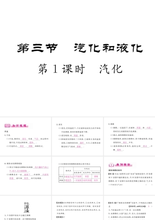 （成都专用）秋八年级物理上册 第5章 物态变化 第3节 汽化和液化 第1课时 汽化（精讲）课件 （新版）教科版-（新版）教科版初中八年级上册物理课件