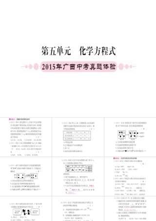 （广西专版）中考化学 第一篇 考点系统复习 第五单元 化学方程式课件-人教版初中九年级全册化学课件