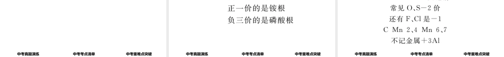 （怀化专版）中考化学命题研究 第一编 教材知识梳理篇 第四单元 自然界的水 课时2 化学式和化合价（精讲）课件-人教版初中九年级全册化学课件