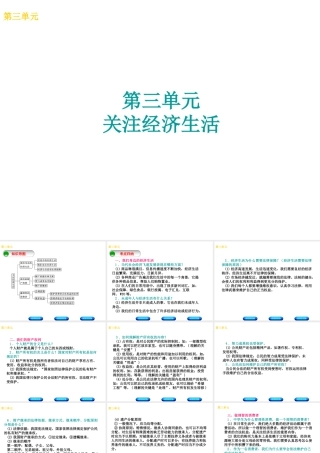 （广西北部湾专版）中考政治 八上 第三单元 关注经济生活知识梳理课件-人教版初中九年级全册政治课件