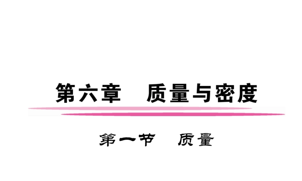 （成都专用）秋八年级物理上册 第6章 质量与密度 第1节 质量（精讲）课件 （新版）教科版-（新版）教科版初中八年级上册物理课件