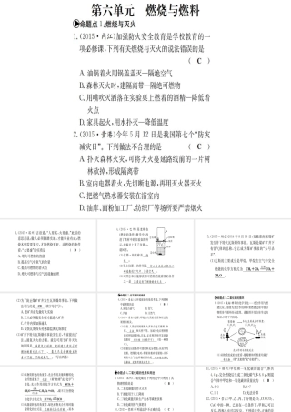 （广西专版）中考化学 考点系统复习 第六单元 燃烧与燃料课件 鲁教版-鲁教版初中九年级全册化学课件