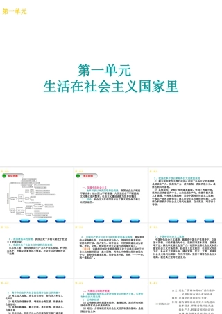 （广西北部湾专版）中考政治 八下 第一单元 生活在社会主义国家里知识梳理课件-人教版初中九年级全册政治课件