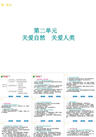 （广西北部湾专版）中考政治 九年级全一册 第二单元 关爱自然 关爱人类知识梳理课件-人教版初中九年级全册政治课件