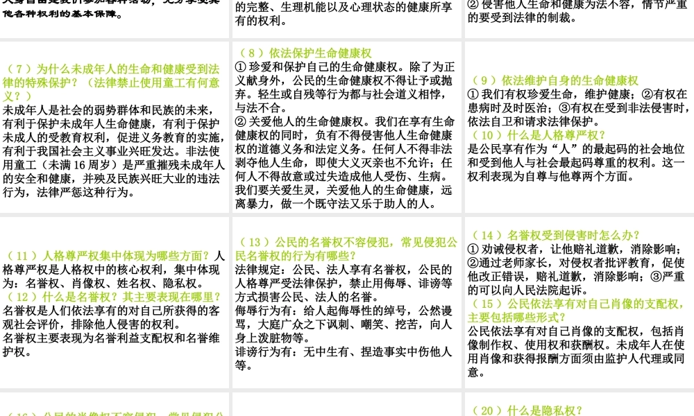 （广东省）中考政治 第三单元 第4节 依法维护公民权利复习课件-人教版初中九年级全册政治课件