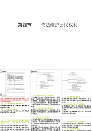 （广东省）中考政治 第三单元 第4节 依法维护公民权利复习课件-人教版初中九年级全册政治课件