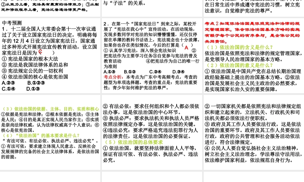 （广东省）中考政治 第三单元 第5节 法律与社会秩序复习课件-人教版初中九年级全册政治课件