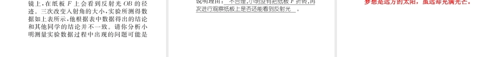 （怀化专版）中考物理命题研究 第一编 教材知识梳理篇 第二讲 光现象（精练）课件-人教版初中九年级全册物理课件