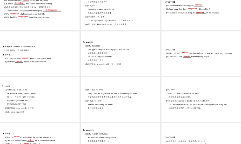 （广州沈阳通用）八年级英语上册 Module 2 Science and technology Unit 3 Computers（第1课时）词汇课件 牛津深圳版-牛津深圳版初中八年级上册英语课件