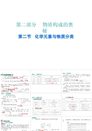 （广东地区）中考化学 第二部分 物质构成的奥秘 第二节 化学元素与物质分类复习课件 新人教版-新人教版初中九年级全册化学课件