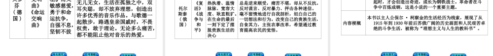 （徐州专版）中考语文 第一部分 积累与运用 专题四 文学常识与名著阅读复习课件-人教版初中九年级全册语文课件