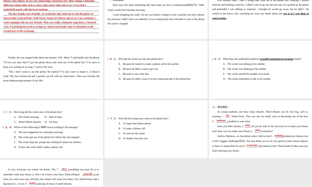 （广州沈阳通用）八年级英语上册 Module 3 Culture and history Unit 5 Educational exchanges（第5课时）写作课件 牛津深圳版-牛津深圳版初中八年级上册英语课件