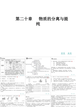 （广东地区）中考化学 第二十章 物质的分离与提纯复习课件 新人教版-新人教版初中九年级全册化学课件