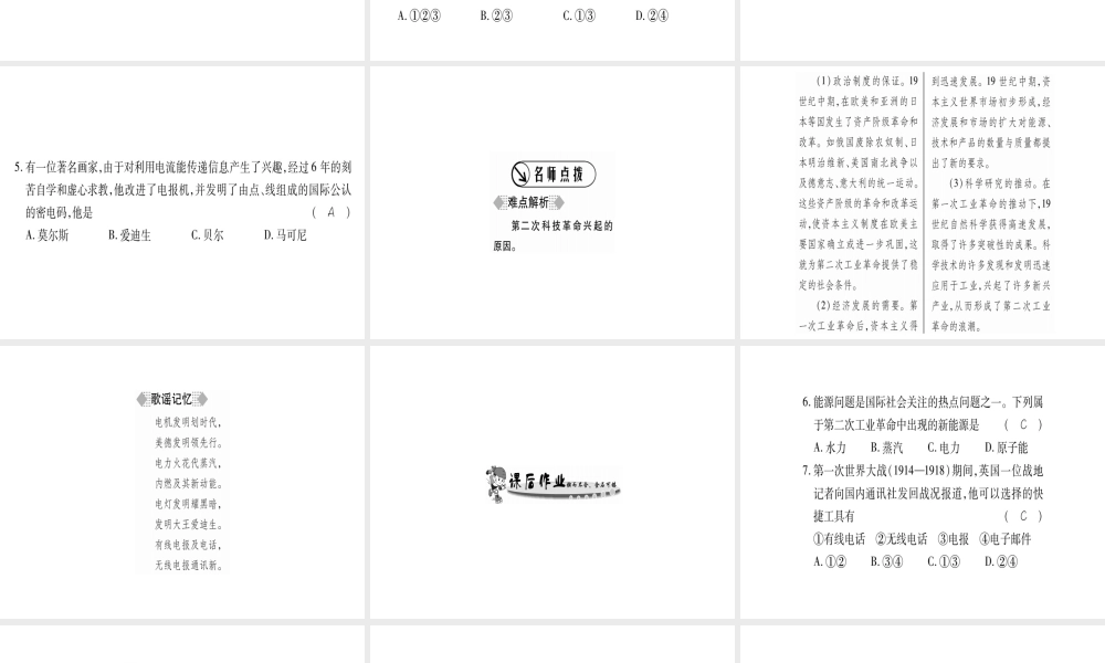 （广西专用）九年级历史上册 第5单元 第二次工业革命 第19课 人类进入电气时代课件 岳麓版-岳麓版初中九年级上册历史课件
