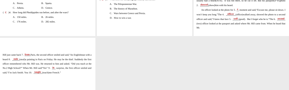 （广州沈阳通用）八年级英语上册 Module 3 Culture and history Unit 6 Ancient stories（第5课时）写作课件 牛津深圳版-牛津深圳版初中八年级上册英语课件