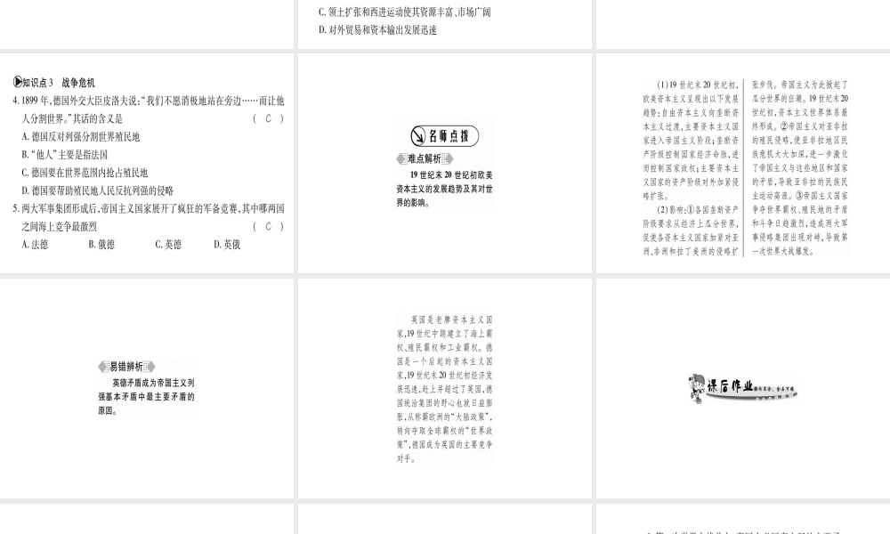 （广西专用）九年级历史上册 第6单元 第一次世界大战 第22课 欧洲两大军事集团的形成课件 岳麓版-岳麓版初中九年级上册历史课件