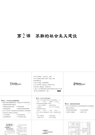 （广西专用）九年级历史下册 第2课 苏联的社会主义建设课件 岳麓版-岳麓版初中九年级下册历史课件