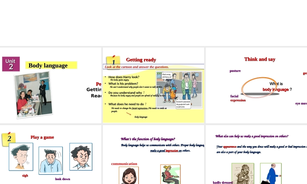（广州沈阳通用）八年级英语下册 Module 1 Social communication Unit 2 Body language课件 牛津深圳版-牛津深圳版初中八年级下册英语课件