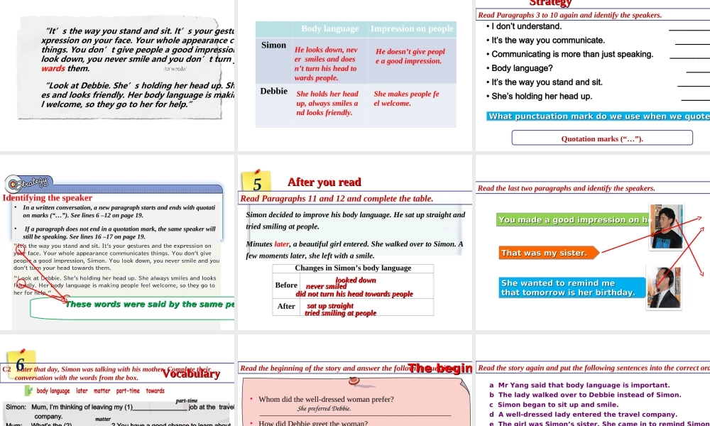 （广州沈阳通用）八年级英语下册 Module 1 Social communication Unit 2 Body language课件 牛津深圳版-牛津深圳版初中八年级下册英语课件