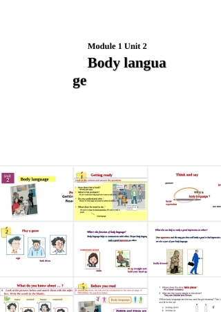 （广州沈阳通用）八年级英语下册 Module 1 Social communication Unit 2 Body language课件 牛津深圳版-牛津深圳版初中八年级下册英语课件