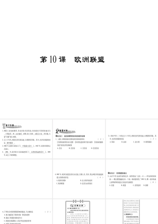 （广西专用）九年级历史下册 第10课 欧洲联盟课件 岳麓版-岳麓版初中九年级下册历史课件