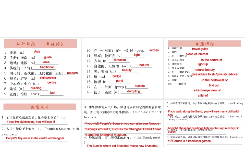 （广州沈阳通用）秋七年级英语上册 Module 3 Unit 6 Travelling around Asia课件 牛津深圳版-牛津深圳版初中七年级上册英语课件