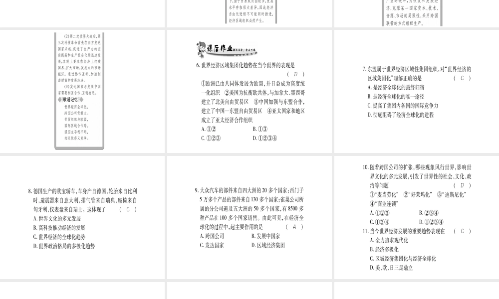 （广西专用）九年级历史下册 第19课 世界经济的全球化趋势课件 岳麓版-岳麓版初中九年级下册历史课件