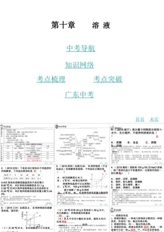 （广东地区）中考化学 第十章 溶液复习课件 新人教版-新人教版初中九年级全册化学课件