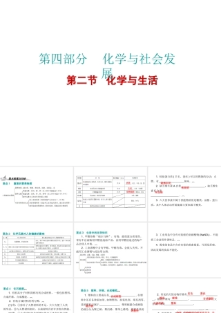 （广东地区）中考化学 第四部分 化学与社会发展 第二节 化学与生活复习课件2 新人教版-新人教版初中九年级全册化学课件
