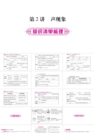 （广西北部湾专版）中考物理总复习 第1篇 教材系统 第2讲 声现象课件-人教版初中九年级全册物理课件