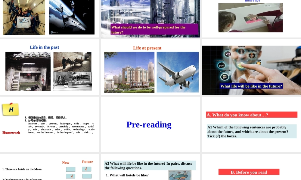 （广州沈阳通用）八年级英语下册 Module 4 Discovery Unit 8 Life in the future课件 牛津深圳版-牛津深圳版初中八年级下册英语课件