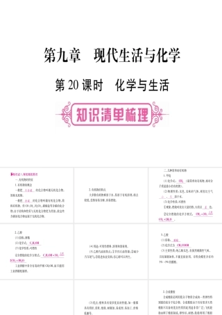 （广西专版）春中考化学 第一部分 教材系统复习 第9章 现代生活与化学课件 科粤版-人教版初中九年级全册化学课件