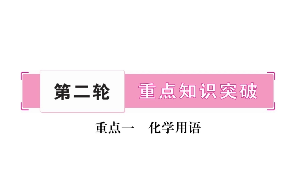（广西专版）春中考化学 重点1 化学用语课件 鲁教版-鲁教版初中九年级全册化学课件