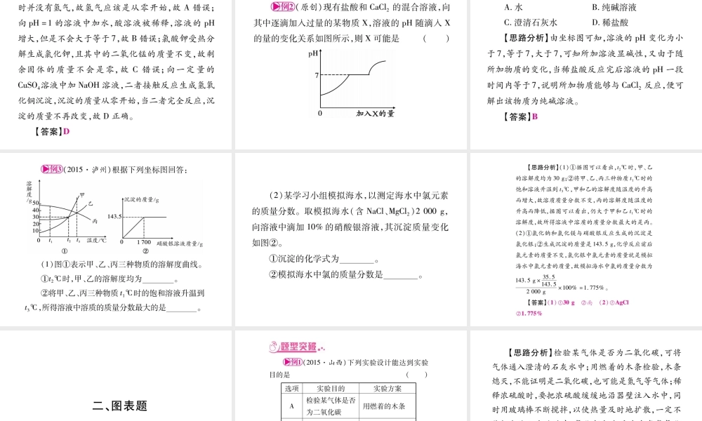 （广西专版）春中考化学 重点3 坐标、图标课件 鲁教版-鲁教版初中九年级全册化学课件