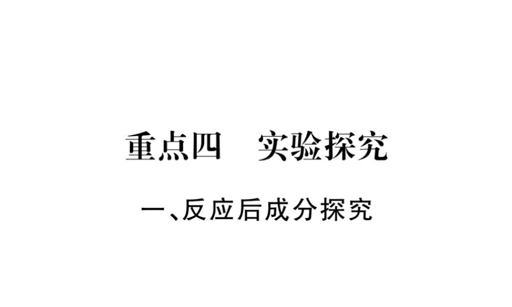 （广西专版）春中考化学 重点4 实验探究课件 鲁教版-鲁教版初中九年级全册化学课件