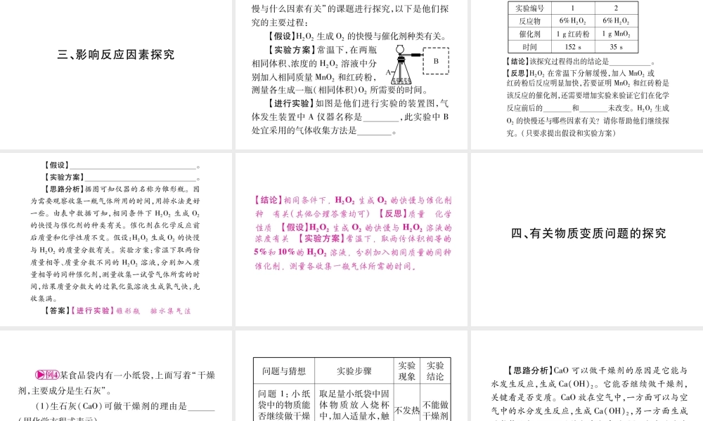 （广西专版）春中考化学 重点4 实验探究课件 鲁教版-鲁教版初中九年级全册化学课件