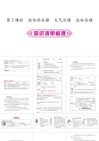 （广西北部湾专版）中考物理总复习 第1篇 教材系统 第9讲 压强（第2课时）课件-人教版初中九年级全册物理课件