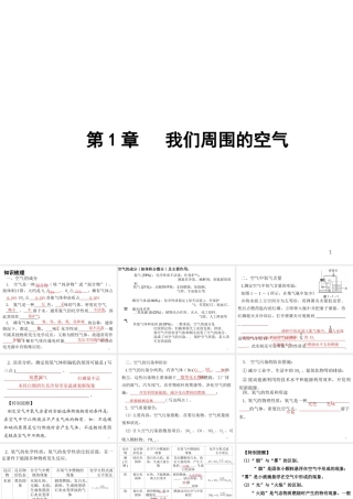（广东地区）中考化学 第一部分 身边的化学物质 第一节 我们周围的空气复习课件1 新人教版-新人教版初中九年级全册化学课件