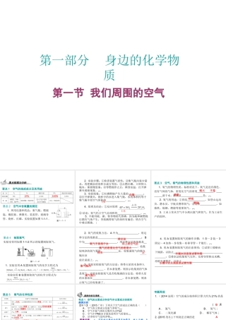 （广东地区）中考化学 第一部分 身边的化学物质 第一节 我们周围的空气复习课件2 新人教版-新人教版初中九年级全册化学课件