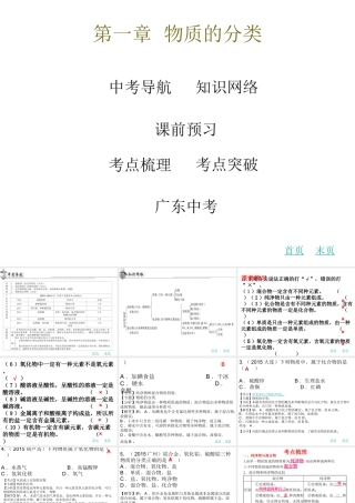 （广东地区）中考化学 第一章 物质的分类复习课件 新人教版-新人教版初中九年级全册化学课件