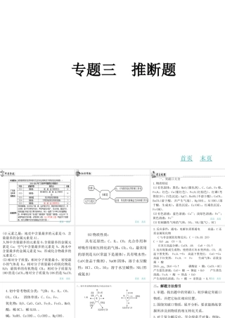 （广东地区）中考化学专题复习三 推断题课件 新人教版-新人教版初中九年级全册化学课件
