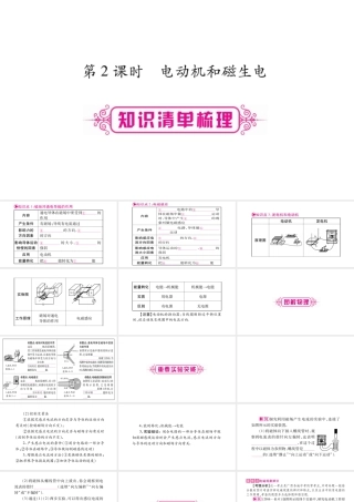 （广西北部湾专版）中考物理总复习 第1篇 教材系统 第21讲 电与磁（第2课时）课件-人教版初中九年级全册物理课件
