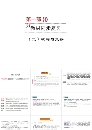 （广西专用）中考道德与法治一轮新优化复习 第二部分 权利与义务 考点6 人身权利课件-人教版初中九年级全册政治课件