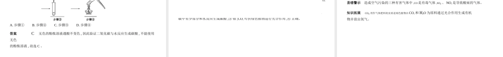 （广西专用）中考化学复习 专题二 碳和碳的氧化物（试卷部分）课件-人教版初中九年级全册化学课件